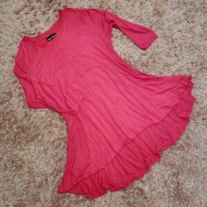 Pink Tunic with Hi-Low Hem Size L